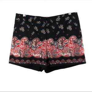 Ann Taylor LOFT Black Paisley Shorts